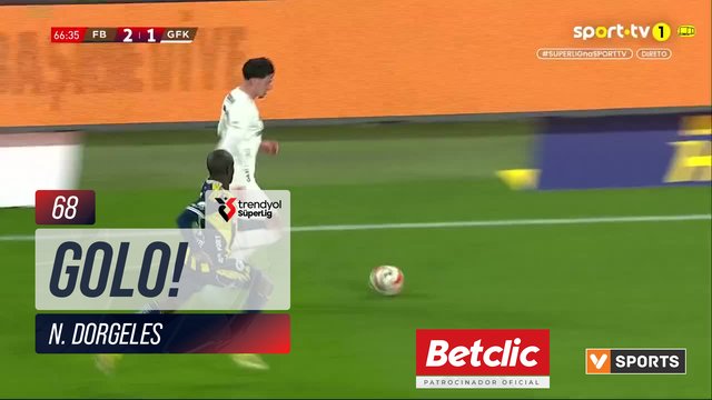 GOLO! Fenerbahçe, N. Dorgeles aos 68', Fenerbahçe 3-1 Gaziantep FK
