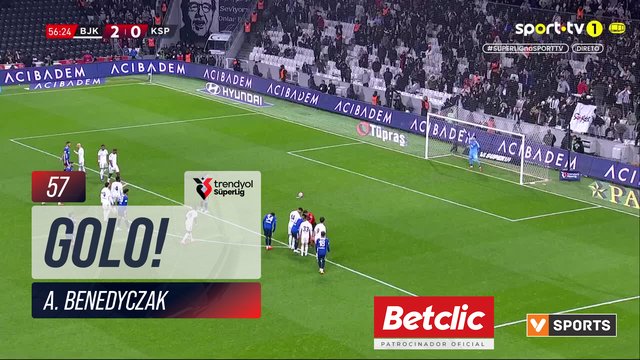 GOLO! Kasımpaşa, A. Benedyczak aos 57', Beşiktaş 2-1 Kasımpaşa