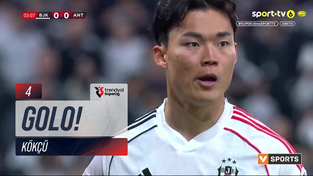 GOLO! Beşiktaş, Kökçü aos 4', Beşiktaş 1-0 Antalyaspor