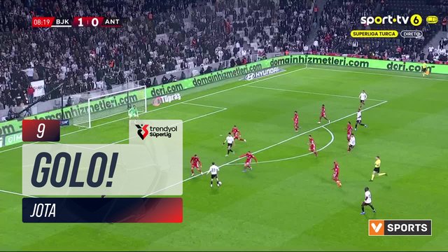 GOLO! Beşiktaş, Jota aos 9', Beşiktaş 2-0 Antalyaspor