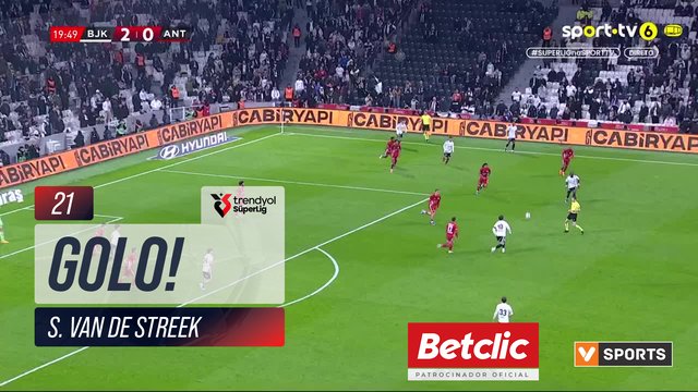 GOLO! Antalyaspor, S. van de Streek aos 21', Beşiktaş 2-1 Antalyaspor