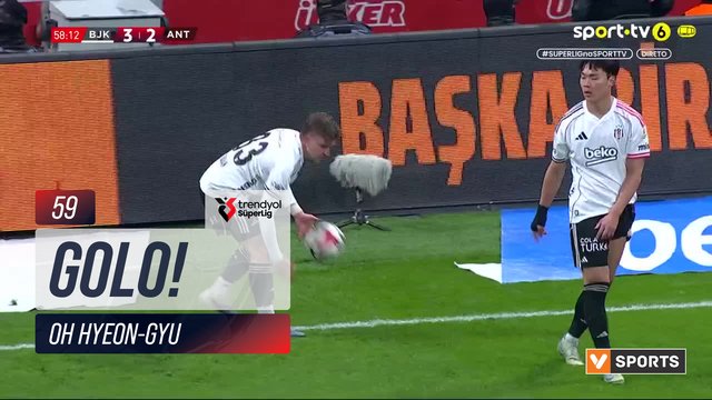 GOLO! Beşiktaş, Oh Hyeon-Gyu aos 59', Beşiktaş 4-2 Antalyaspor