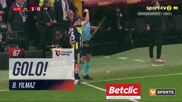 GOLO! Galatasaray, B. Yılmaz aos 67', Galatasaray 2-0 Fenerbahçe