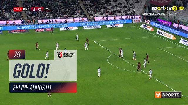 GOLO! Trabzonspor, Felipe Augusto aos 79', Konyaspor 2-1 Trabzonspor