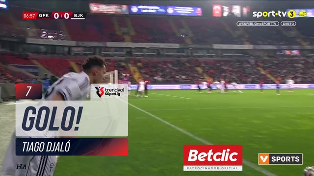 GOLO! Beşiktaş, Tiago Djaló aos 7', Gaziantep FK 0-1 Beşiktaş