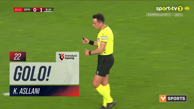 GOLO! Beşiktaş, K. Asllani aos 22', Gaziantep FK 0-2 Beşiktaş