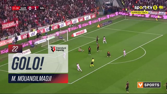 GOLO! Samsunspor, M. Mouandilmadji aos 22', Samsunspor 1-1 Galatasaray