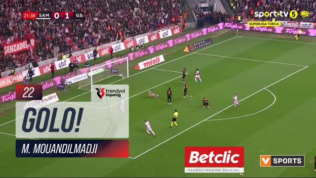 GOLO! Samsunspor, M. Mouandilmadji aos 22', Samsunspor 1-1 Galatasaray