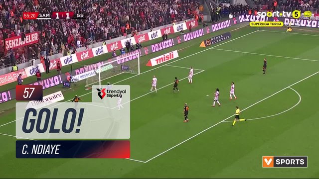 GOLO! Samsunspor, C. Ndiaye aos 57', Samsunspor 2-1 Galatasaray