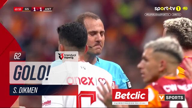 GOLO! Antalyaspor, S. Dikmen aos 62', Galatasaray 1-2 Antalyaspor