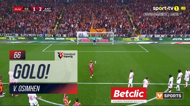 GOLO! Galatasaray, V. Osimhen aos 66', Galatasaray 2-2 Antalyaspor