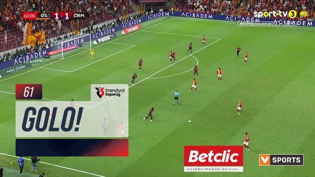 GOLO! Çorum aos 61', Galatasaray 1-2 Çorum