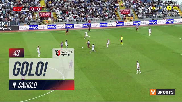 GOLO! Trabzonspor, N. Saviolo aos 43', Kasımpaşa 0-1 Trabzonspor