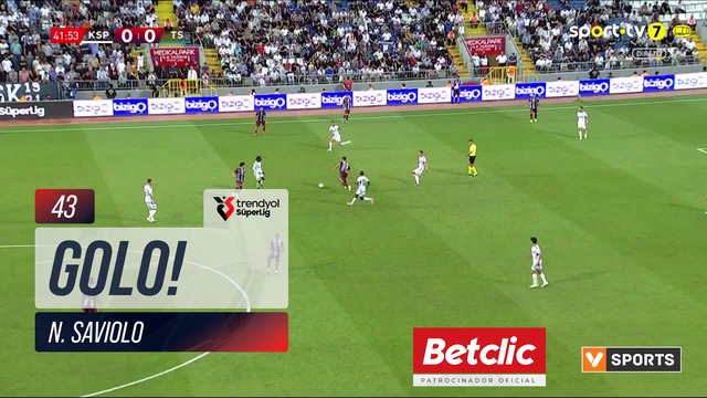 GOLO! Trabzonspor, N. Saviolo aos 43', Kasımpaşa 0-1 Trabzonspor