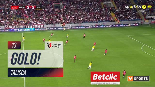 GOLO! Fenerbahçe, Talisca aos 13', Gençlerbirliği 0-1 Fenerbahçe