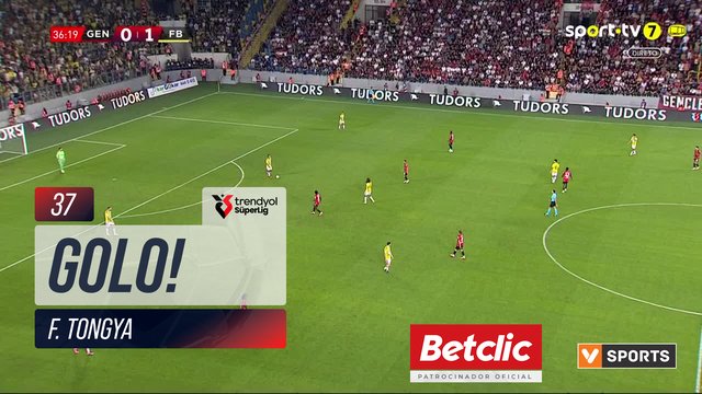 GOLO! Gençlerbirliği, F. Tongya aos 37', Gençlerbirliği 1-1 Fenerbahçe