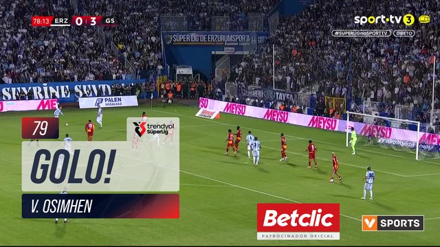 GOLO! Galatasaray, V. Osimhen aos 79', Erzurumspor FK 0-4 Galatasaray