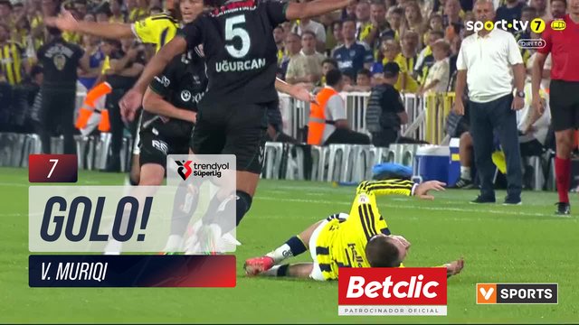 GOLO! Fenerbahçe, V. Muriqi aos 7', Fenerbahçe 1-0 Konyaspor