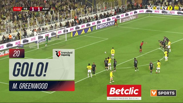 GOLO! Fenerbahçe, M. Greenwood aos 20', Fenerbahçe 2-1 Konyaspor