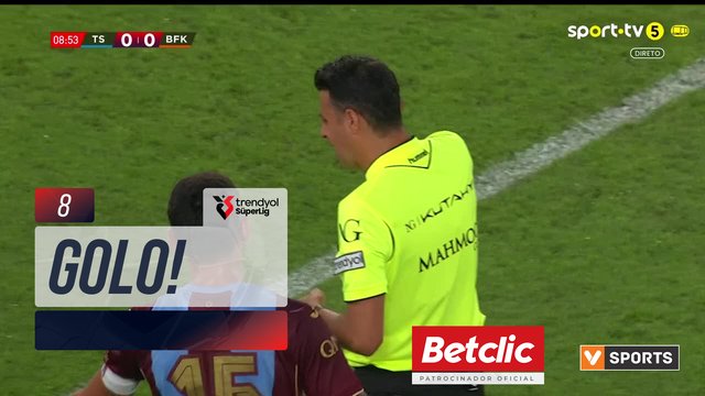 GOLO! Trabzonspor aos 8', Trabzonspor 1-0 Başakşehir