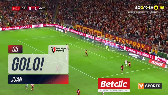 GOLO! Göztepe, Juan aos 65', Galatasaray 3-2 Göztepe