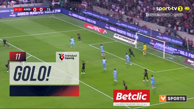 GOLO! Trabzonspor aos 11', Amed 0-1 Trabzonspor
