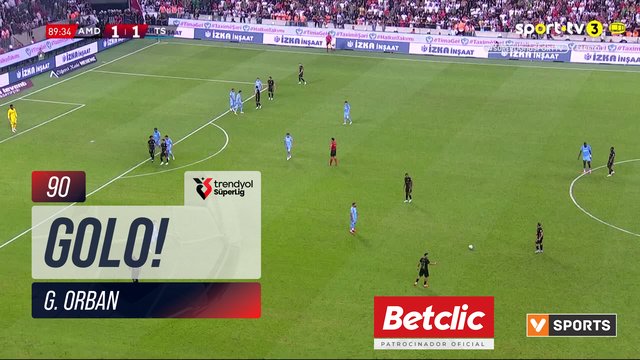 GOLO! Amed, G. Orban aos 90', Amed 2-1 Trabzonspor