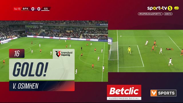 GOLO! Galatasaray, V. Osimhen aos 16', Başakşehir 0-1 Galatasaray