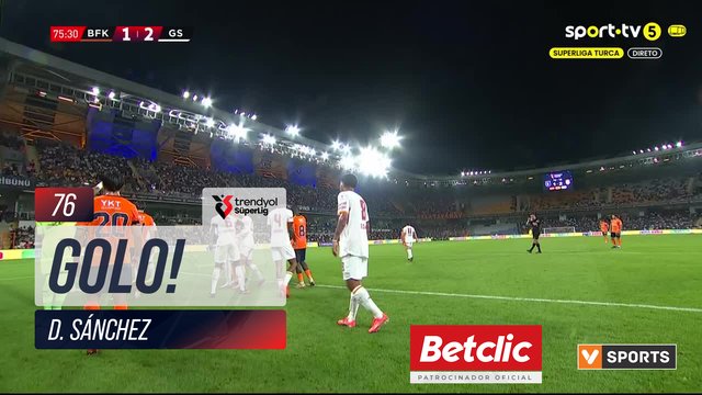 GOLO! Başakşehir, D. Sánchez (p.b.) aos 76', Başakşehir 2-2 Galatasaray