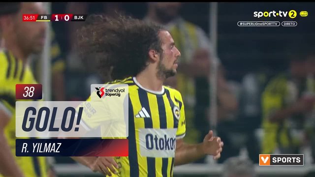 GOLO! Beşiktaş, R. Yılmaz aos 38', Fenerbahçe 1-1 Beşiktaş