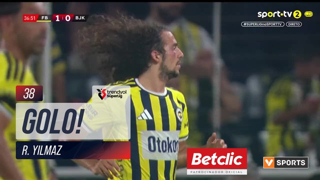 GOLO! Beşiktaş, R. Yılmaz aos 38', Fenerbahçe 1-1 Beşiktaş