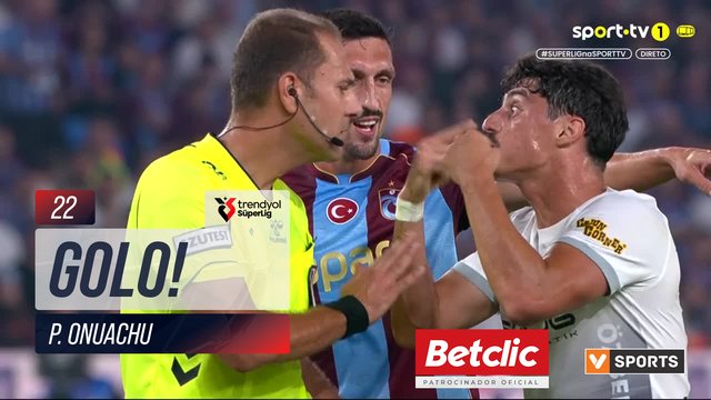 GOLO! Trabzonspor, P. Onuachu aos 22', Trabzonspor 3-0 Gençlerbirliği