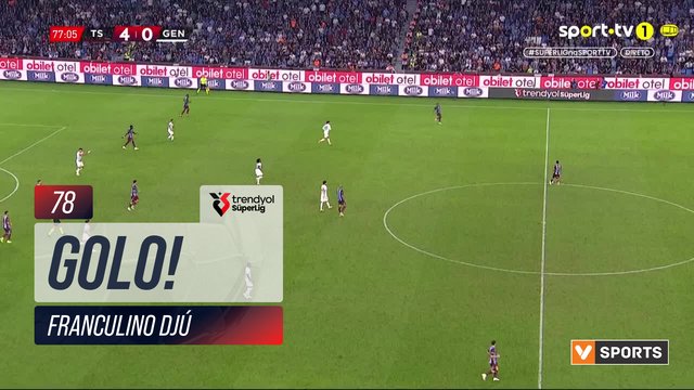 GOLO! Trabzonspor, Franculino Djú aos 78', Trabzonspor 5-0 Gençlerbirliği