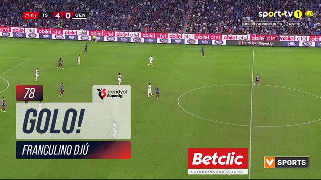 GOLO! Trabzonspor, Franculino Djú aos 78', Trabzonspor 5-0 Gençlerbirliği