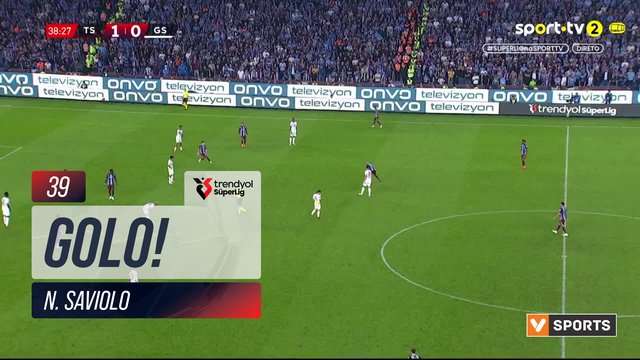 GOLO! Trabzonspor, N. Saviolo aos 39', Trabzonspor 2-0 Galatasaray