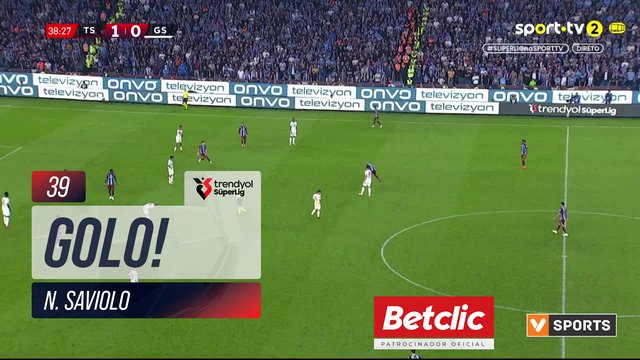 GOLO! Trabzonspor, N. Saviolo aos 39', Trabzonspor 2-0 Galatasaray