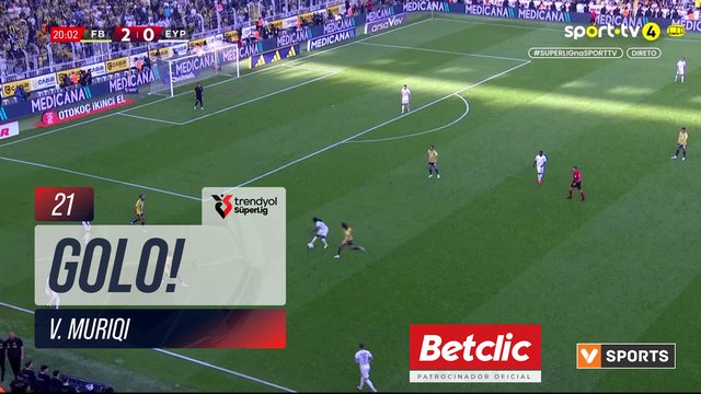 GOLO! Fenerbahçe, V. Muriqi aos 21', Fenerbahçe 3-0 Eyüpspor