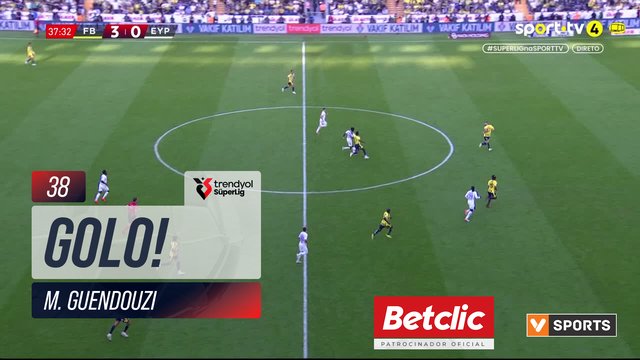 GOLO! Fenerbahçe, M. Guendouzi aos 38', Fenerbahçe 4-0 Eyüpspor