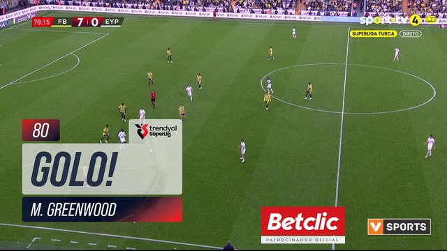 GOLO! Fenerbahçe, M. Greenwood aos 80', Fenerbahçe 8-0 Eyüpspor
