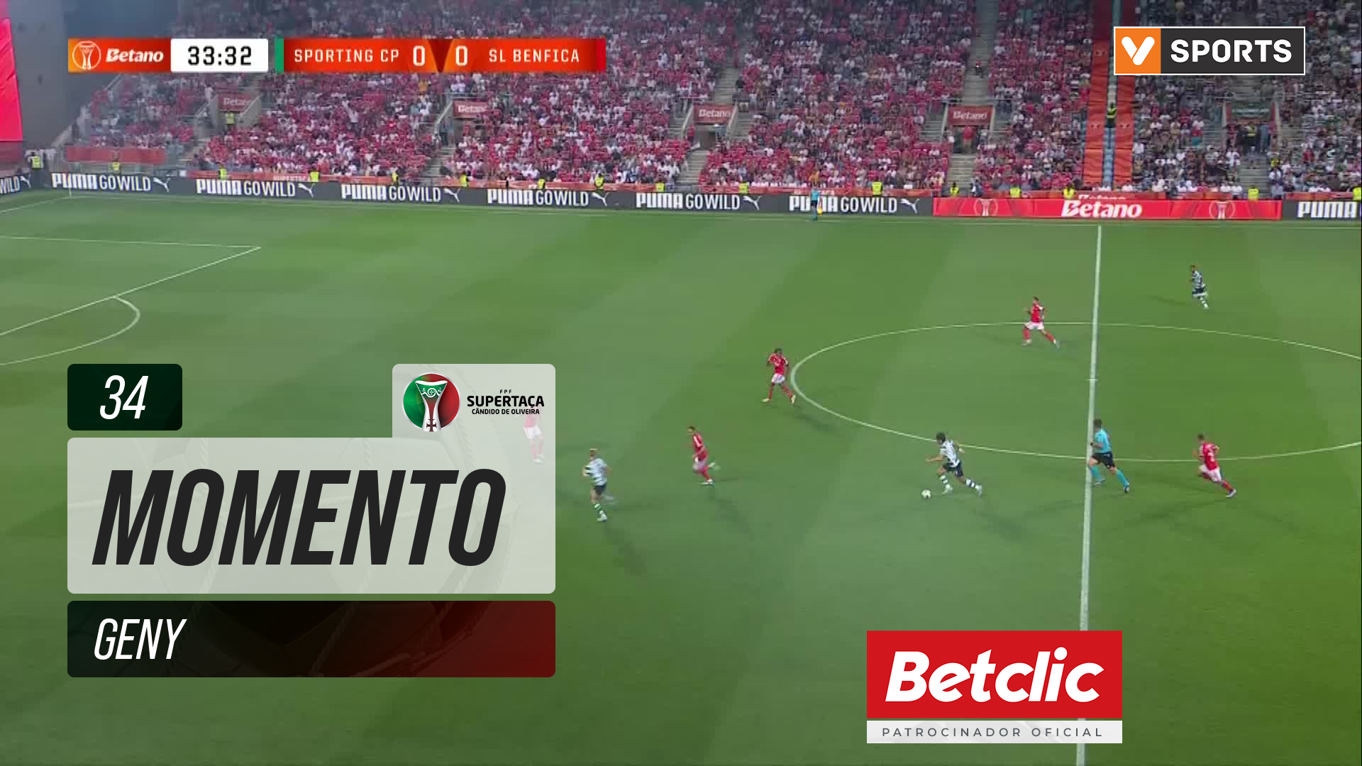 Sporting, Jogada, Geny aos 34'