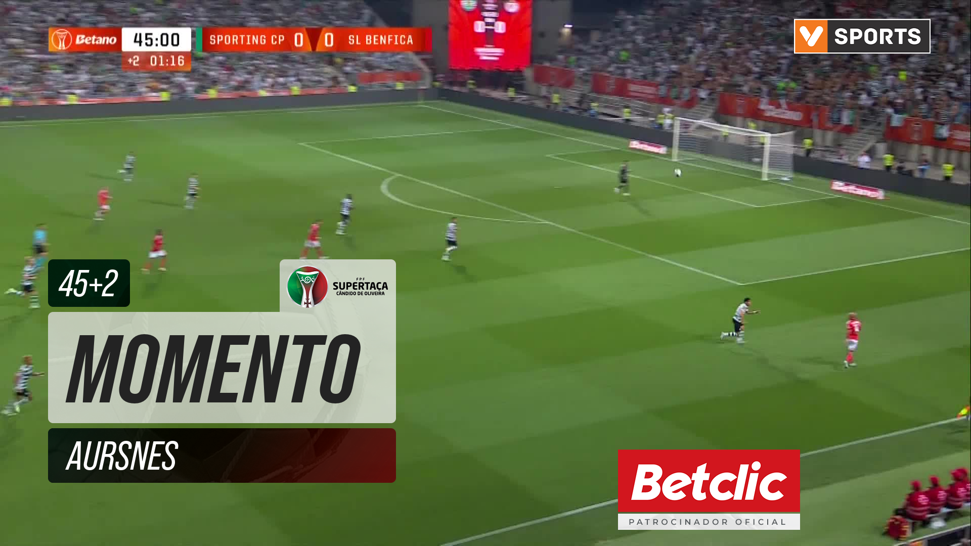 Benfica, Jogada, Aursnes aos 45'+2'