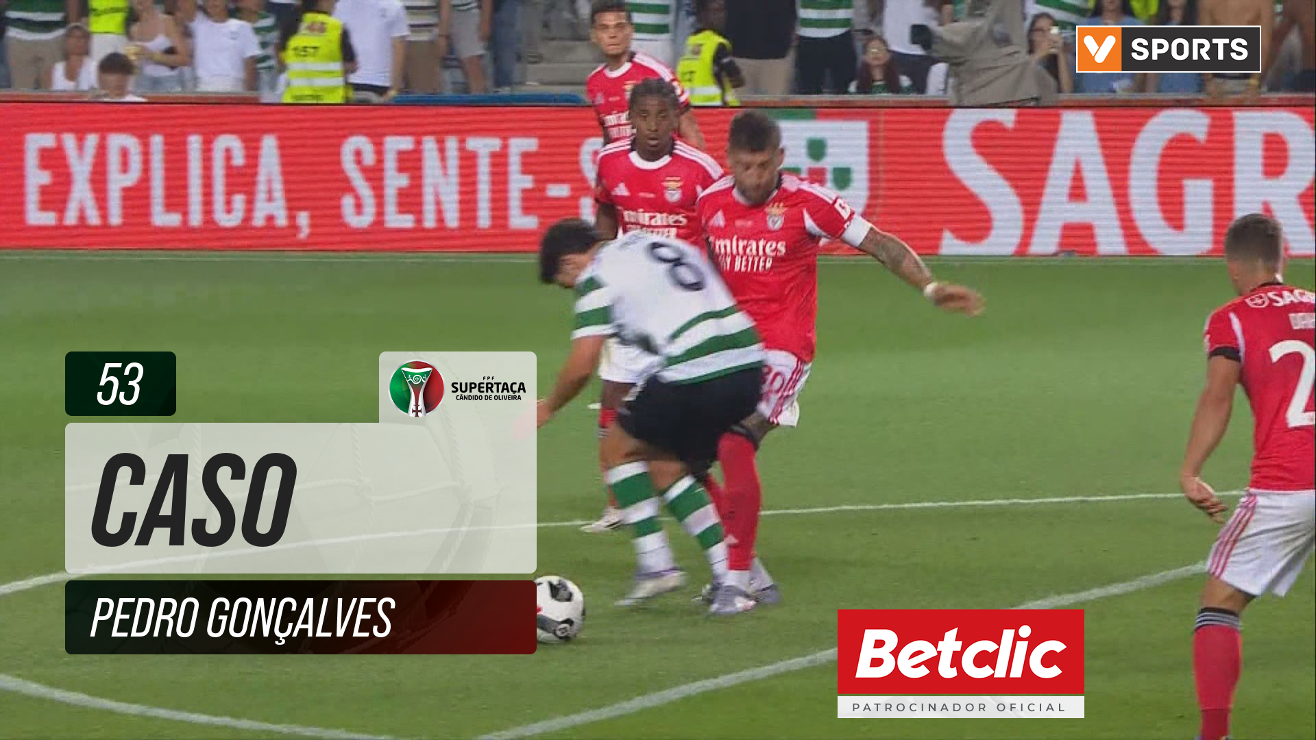 Sporting, Cartão Amarelo, Pedro Gonçalves aos 53'