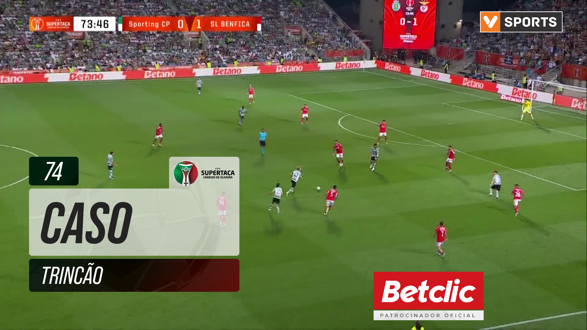 Sporting, Caso, Trincão aos 74'