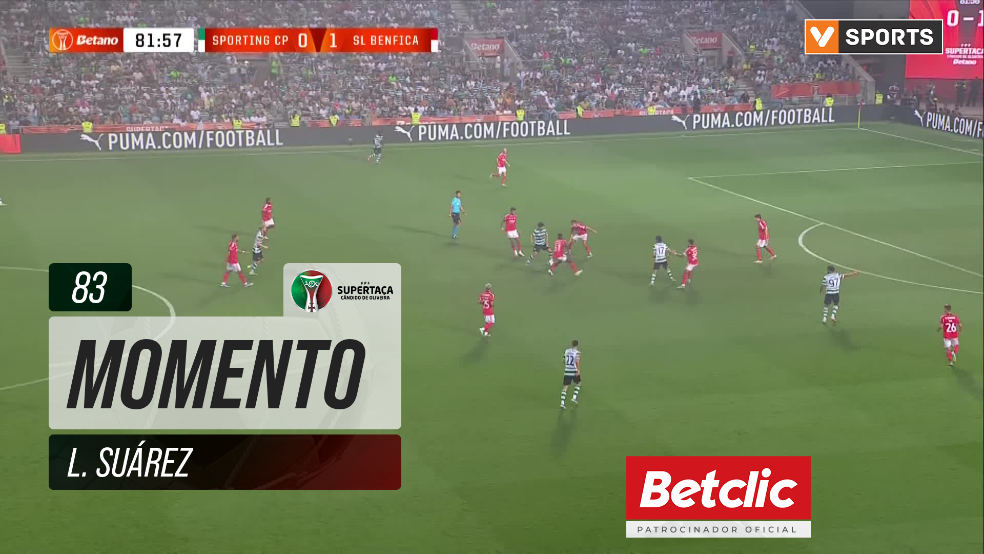 Sporting, Jogada, L. Suárez aos 83'