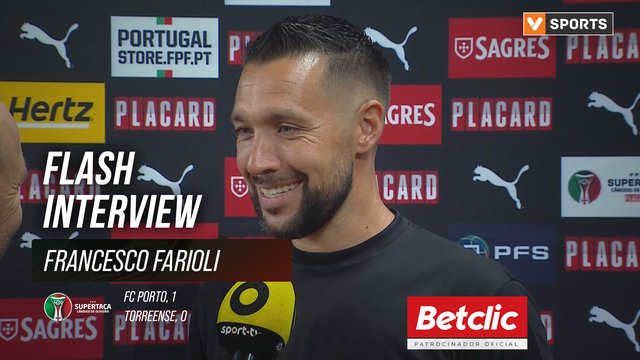 Supertaça Cândido de Oliveira (Final) | FC Porto 1-0 Torreense: Flash Interview Francesco Farioli