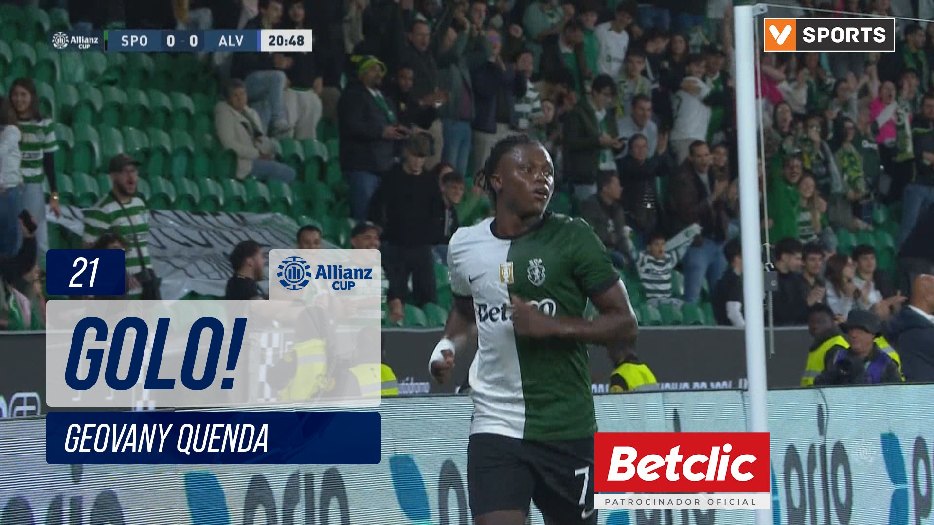 GOLO! Sporting, Geovany Quenda aos 21', Sporting 1-0 Alverca