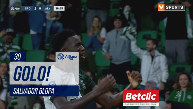 GOLO! Sporting, Salvador Blopa aos 30', Sporting 2-0 Alverca