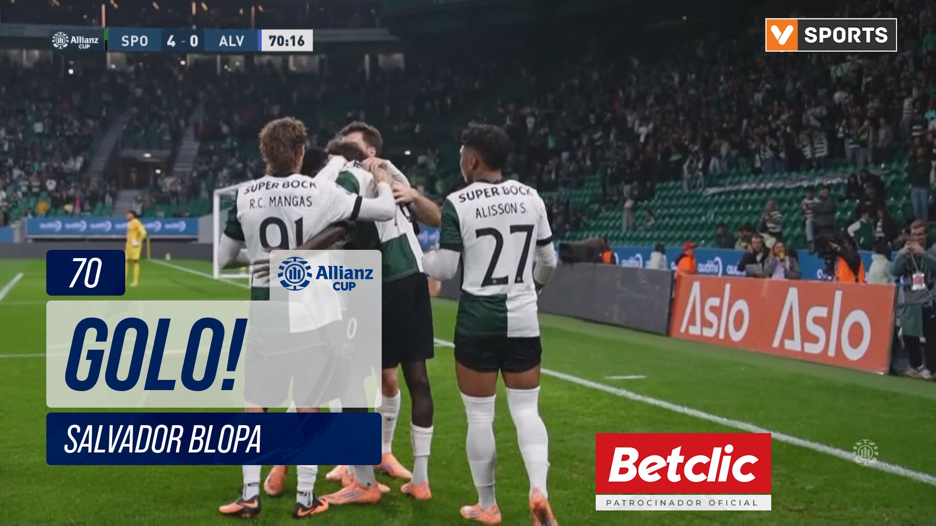 GOLO! Sporting, Salvador Blopa aos 70', Sporting 4-0 Alverca