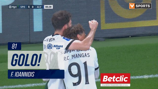 GOLO! Sporting, F. Ioannidis aos 81', Sporting 5-0 Alverca