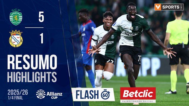 Taça da Liga (Quartos de Final): Resumo Flash Sporting 5-1 Alverca